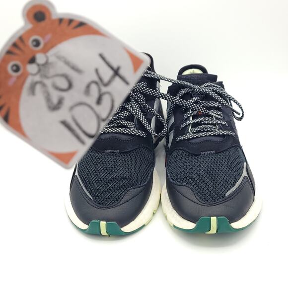 Adidas Originals Nite Jogger 3M Black Green Boost EE5914 Women’s Size 10 - Picture 8 of 9